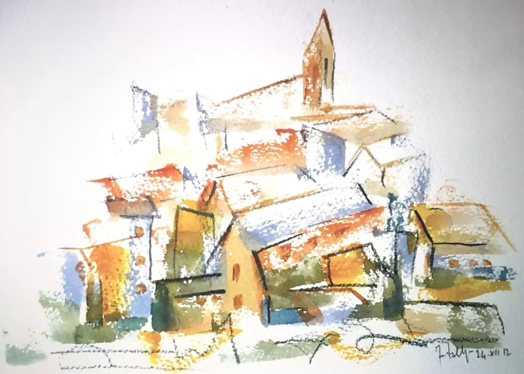 Il paese arroccato, 2012; 28x38