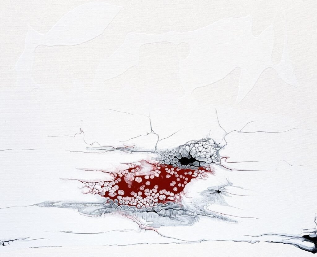 Cerchi e onde, 2025, 50x60 cm