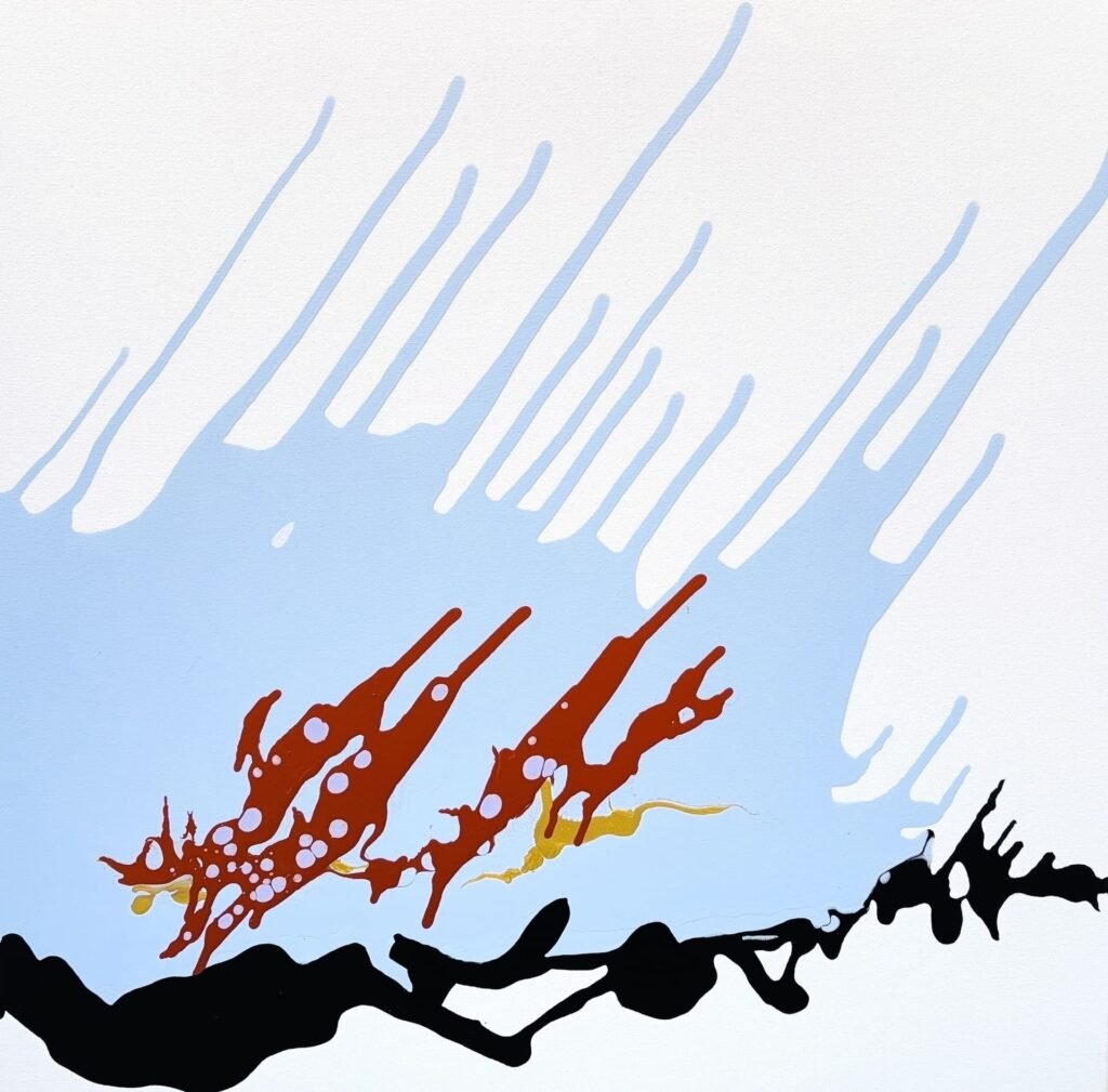  Indistinto in evoluzione, 2025, 80x80 cm