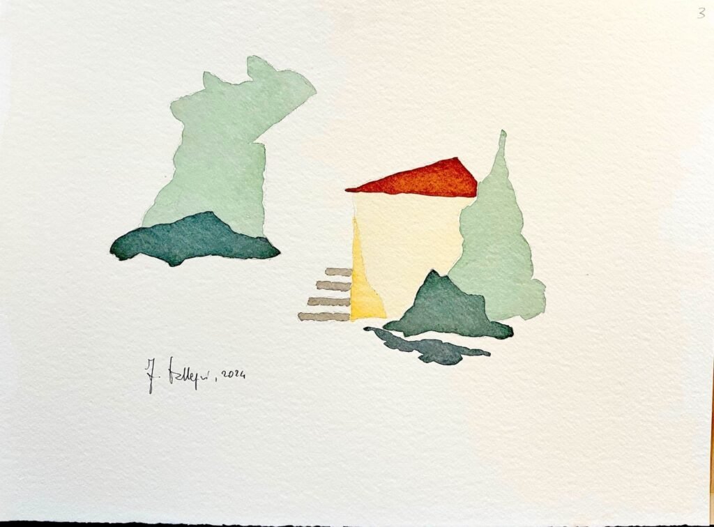 Ibridazione di immagini sovrapposte, 2024, 38x50 cm