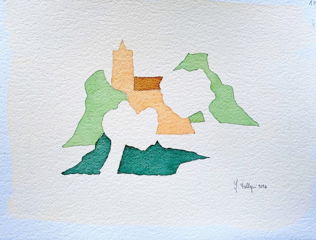 Ibridazione di immagini sovrapposte, 2024, 38x50 cm