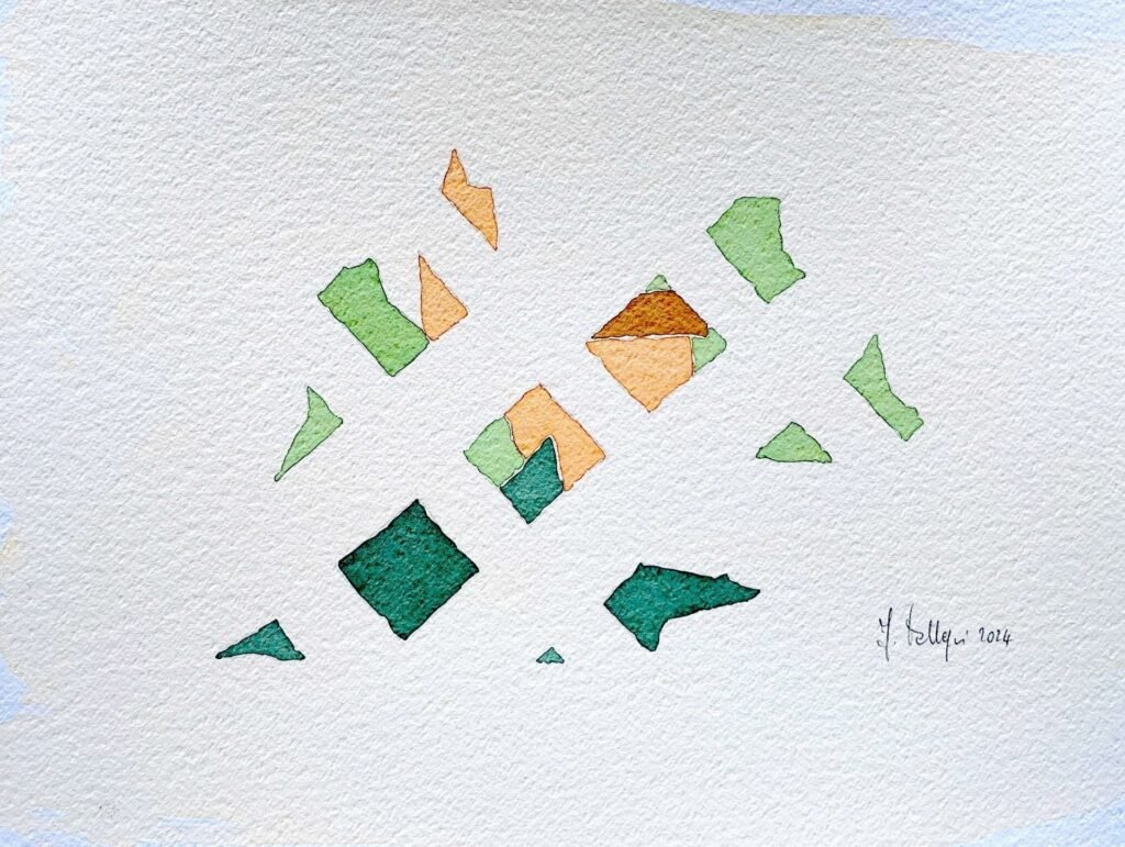 Ibridazione di immagini sovrapposte, 2024, 38x50 cm