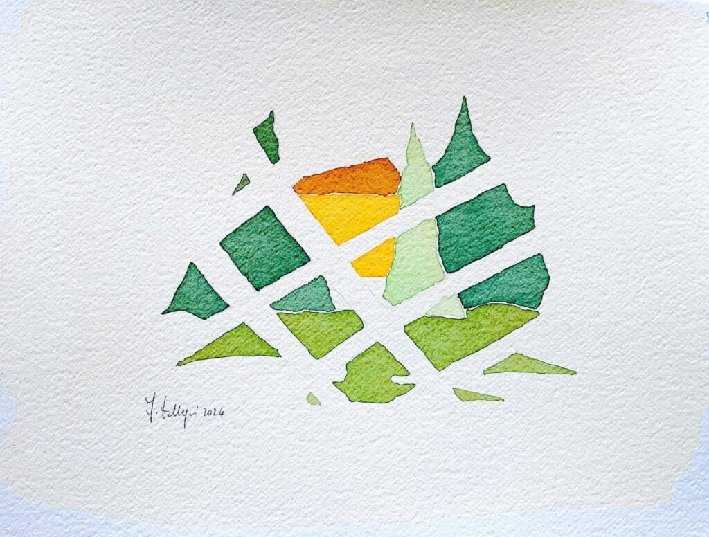 Ibridazione di immagini sovrapposte, 2024, 38x50 cm
