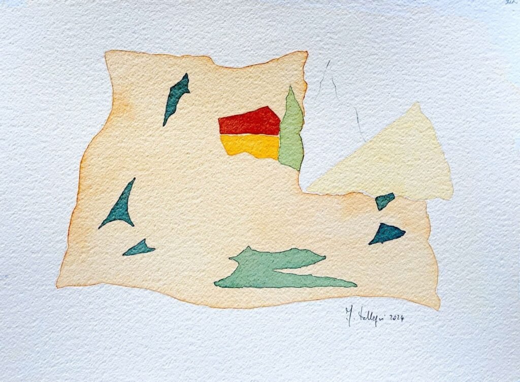 Ibridazione di immagini sovrapposte, 2024, 38x50 cm