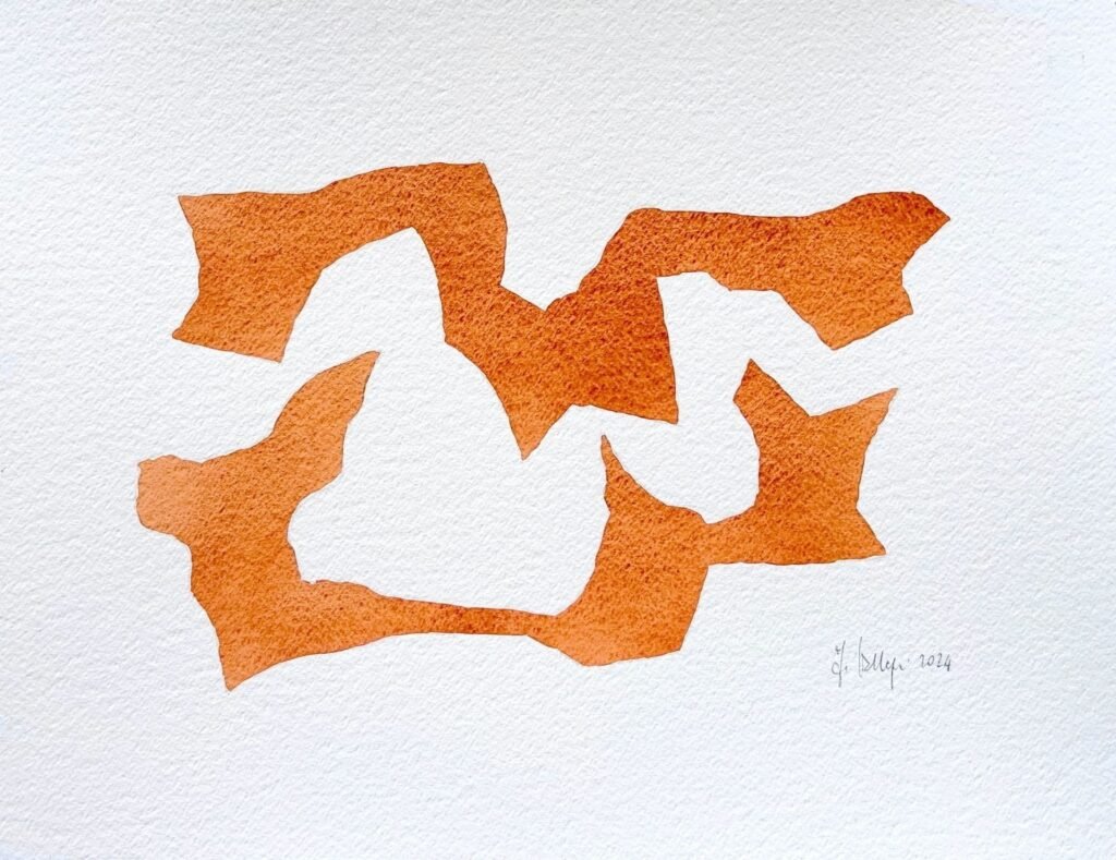 Ibridazione di immagini sovrapposte, 2024, 38x50 cm