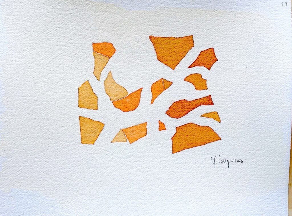 Ibridazione di immagini sovrapposte, 2024, 38x50 cm