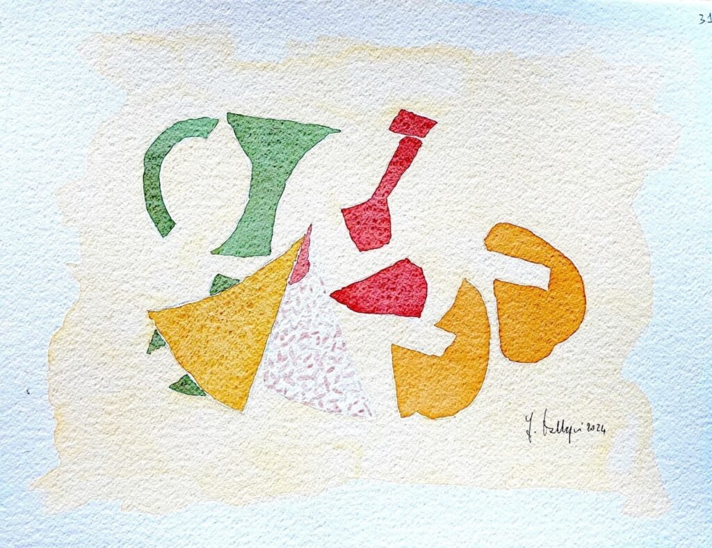 Ibridazione di immagini sovrapposte, 2024, 38x50 cm