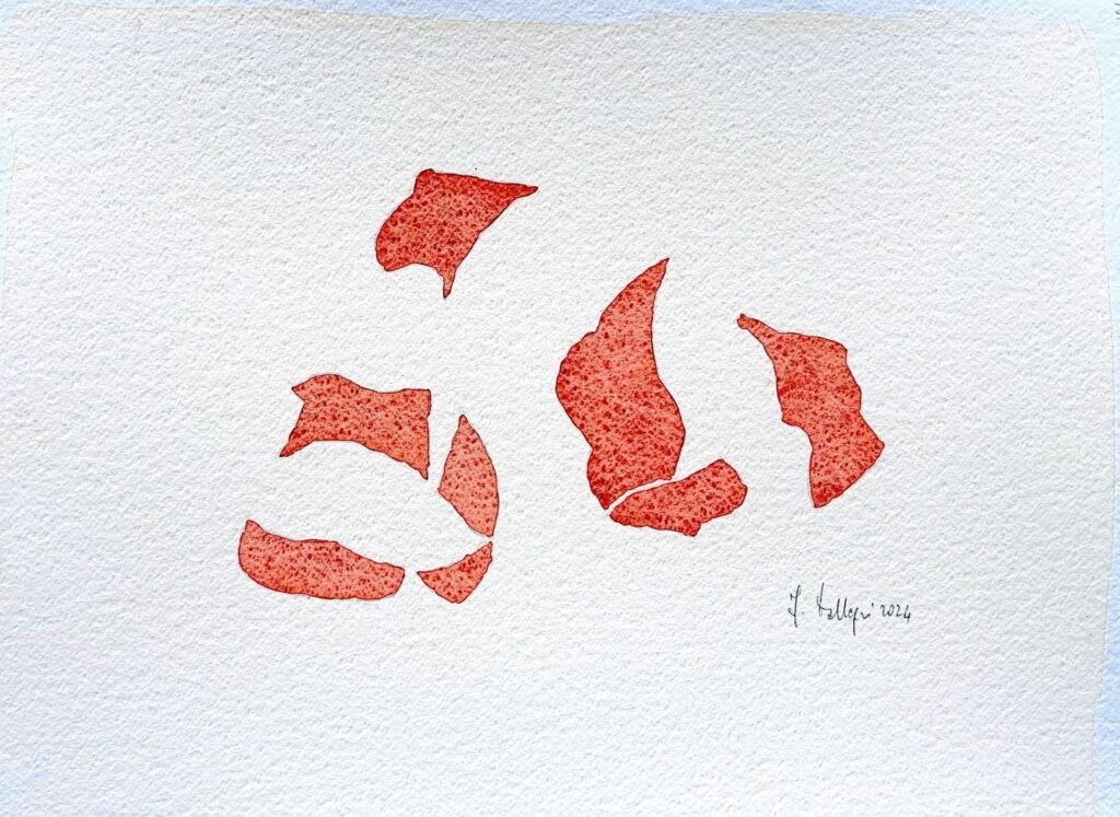 Ibridazione di immagini sovrapposte, 2024, 38x50 cm