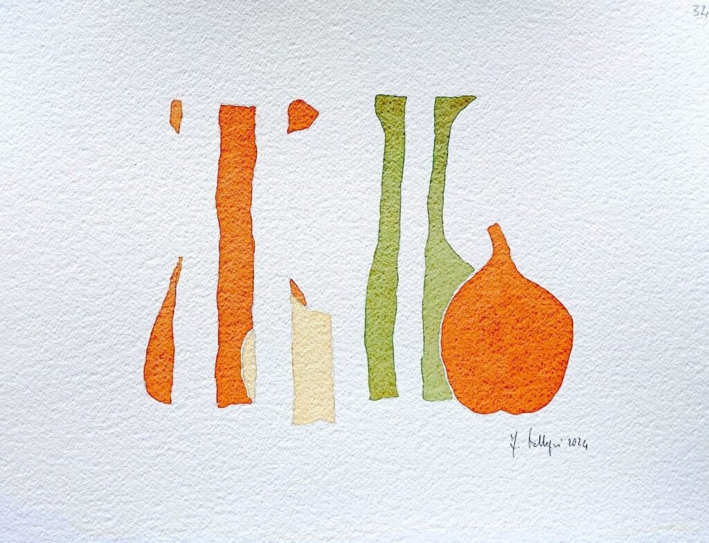 Ibridazione di immagini sovrapposte, 2024, 38x50 cm