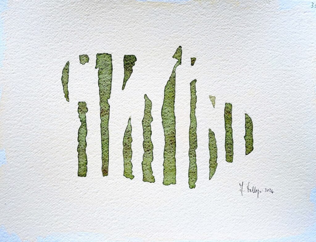 Ibridazione di immagini sovrapposte, 2024, 38x50 cm