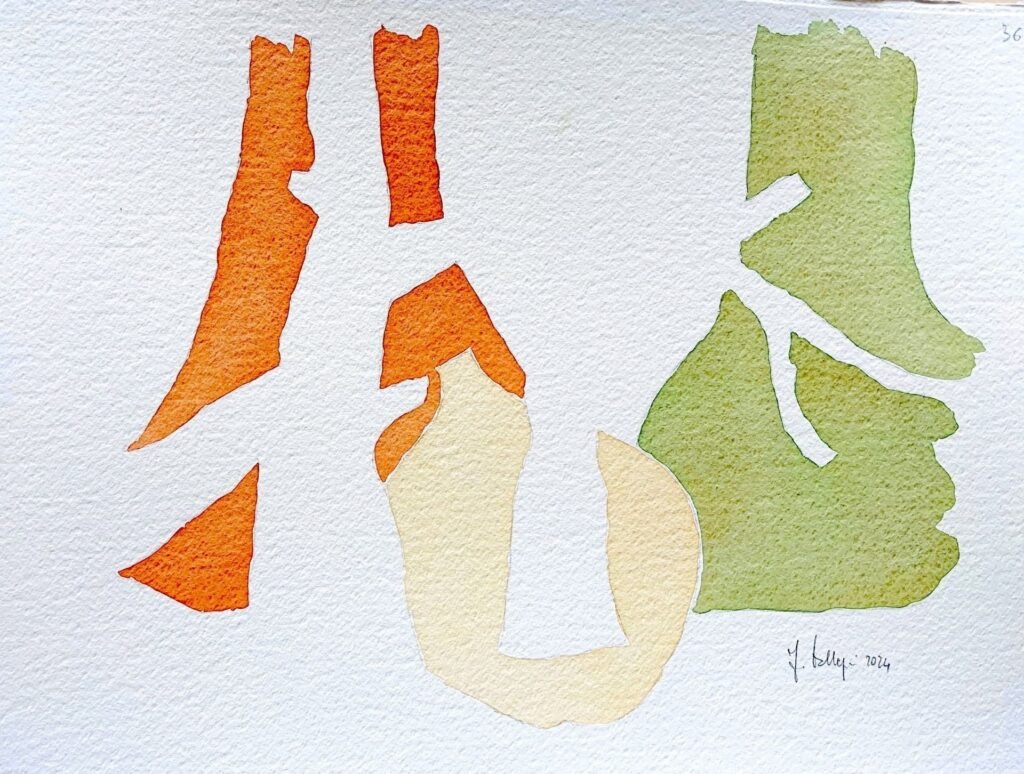 Ibridazione di immagini sovrapposte, 2024, 38x50 cm