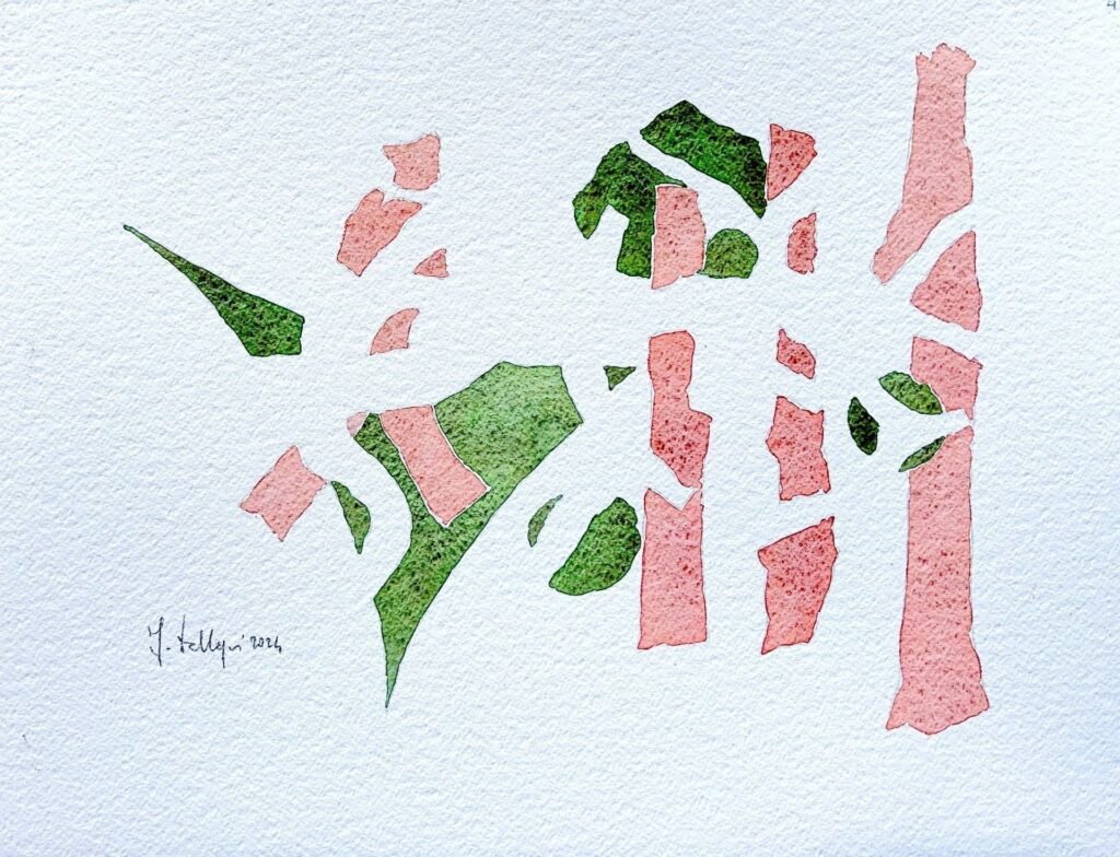 Ibridazione di immagini sovrapposte, 2024, 38x50 cm